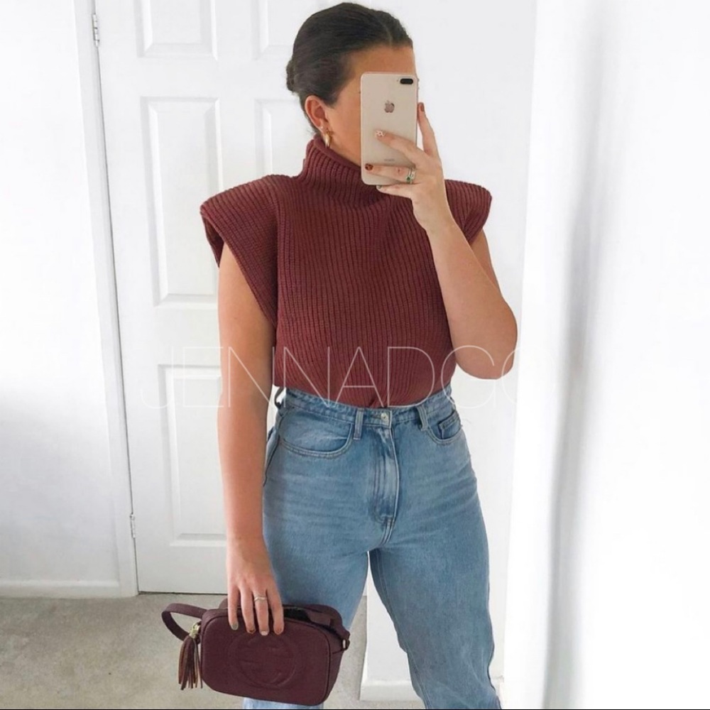 NWT Zara shoulder pad knit top - Picture 16 of 16